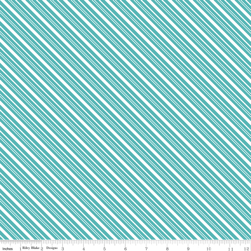 A Perfect Winter Stripes Blue