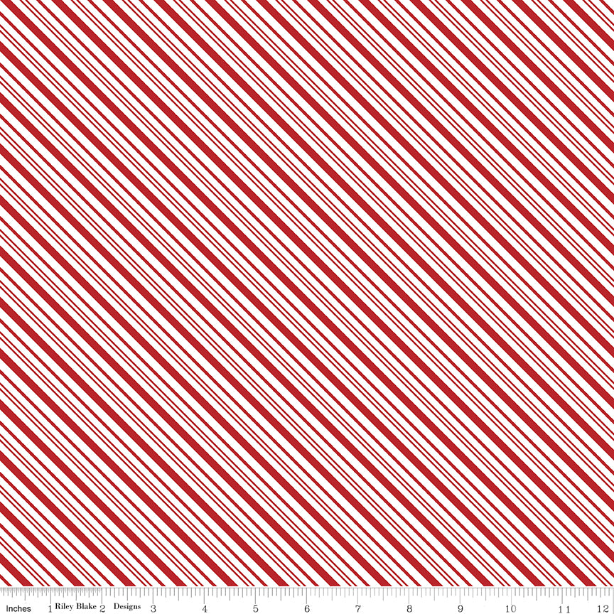 A Perfect Winter Stripes Red