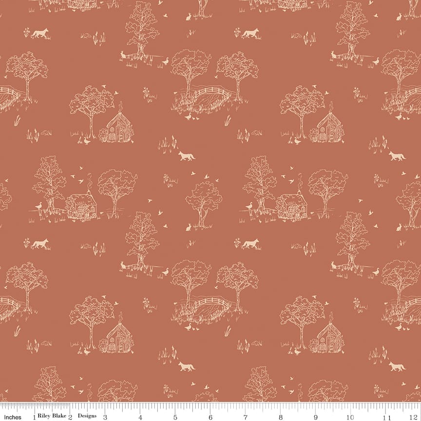 Hedgerow Haven Toile Rusty