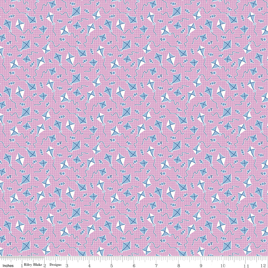 Traditional 30's Kites Purple Yardage