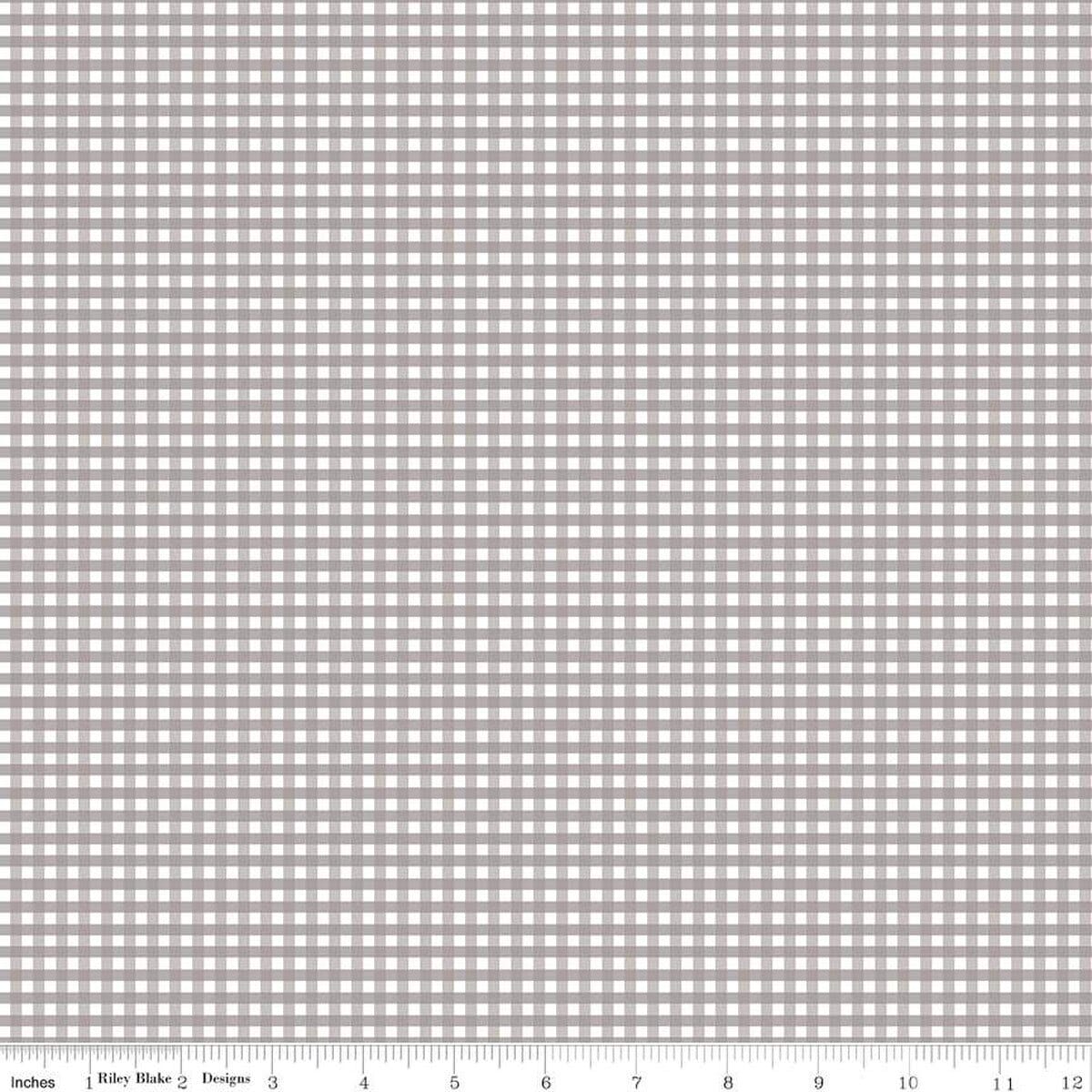 1/8 Inch Small Gingham Gray