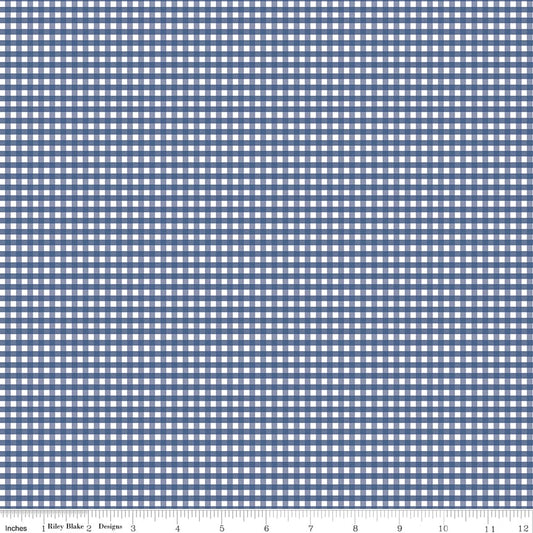 1/8" Small Gingham Denim