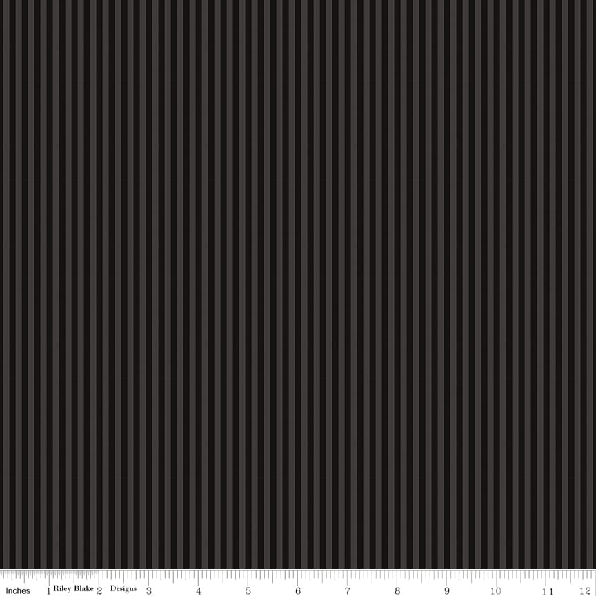 1/8" Tonal Stripe Black