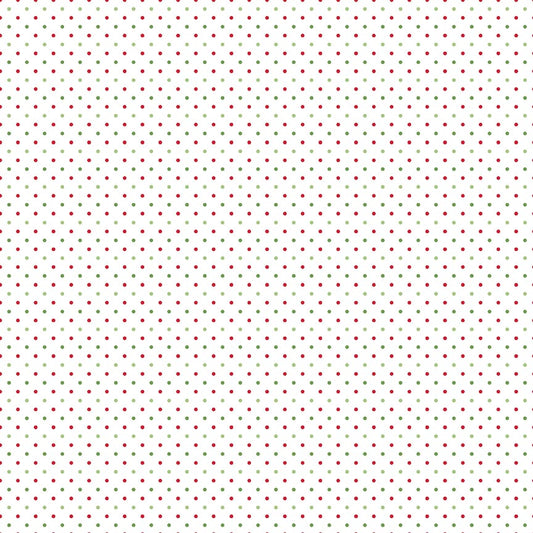 Swiss Dot On White Christmas