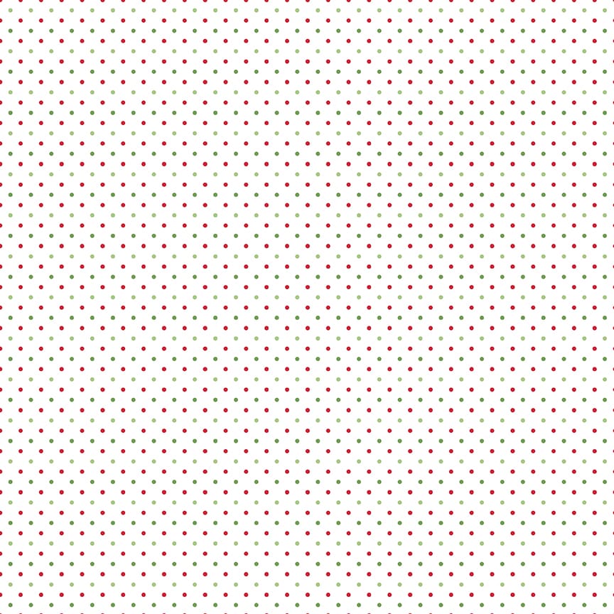 Swiss Dot On White Christmas