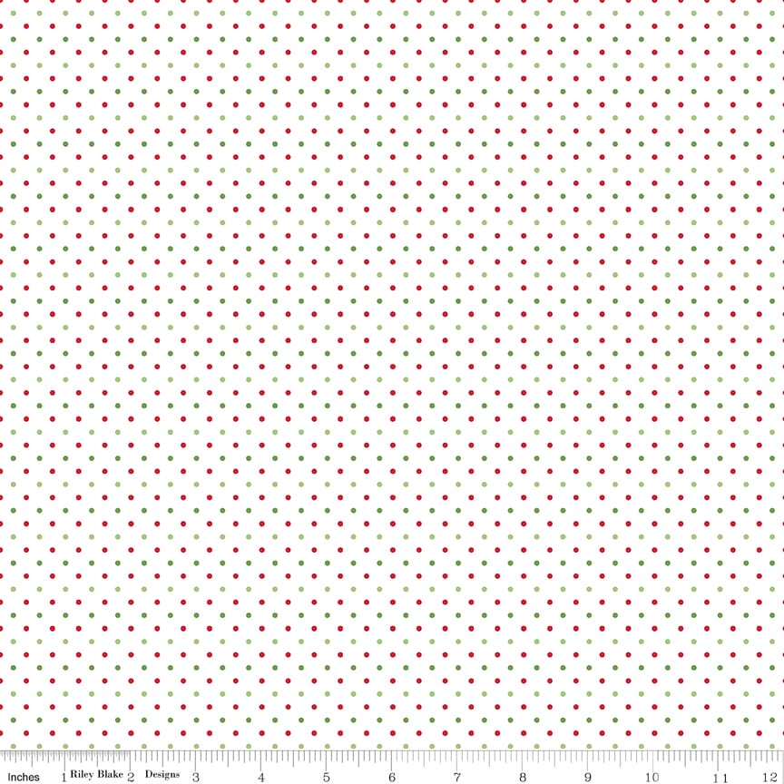 Swiss Dot On White Christmas