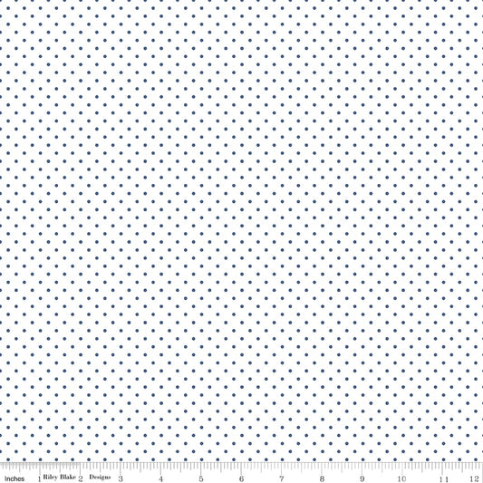 Swiss Dot On White Color Denim