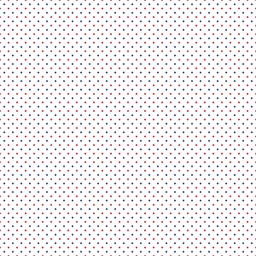 Swiss Dot on White Patriotic
