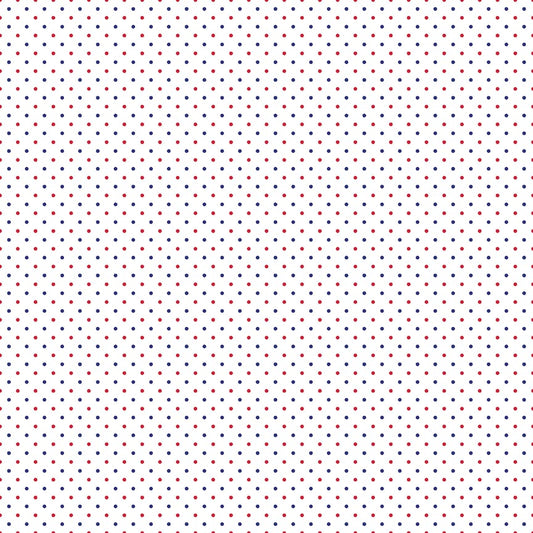 Swiss Dot on White Patriotic