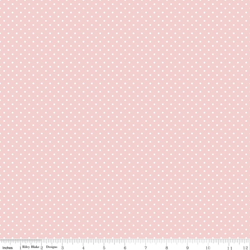 White Swiss Dot On Babypink