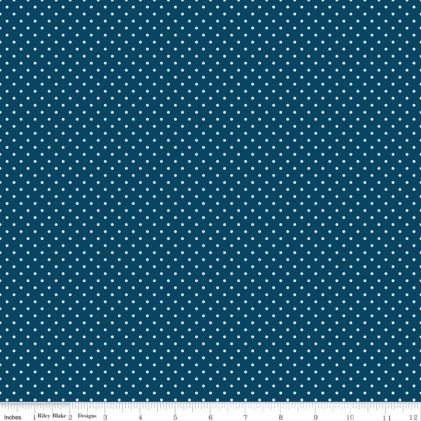 Swiss Dot Oxford Blue