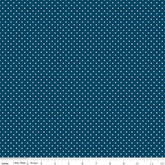 Swiss Dot Oxford Blue