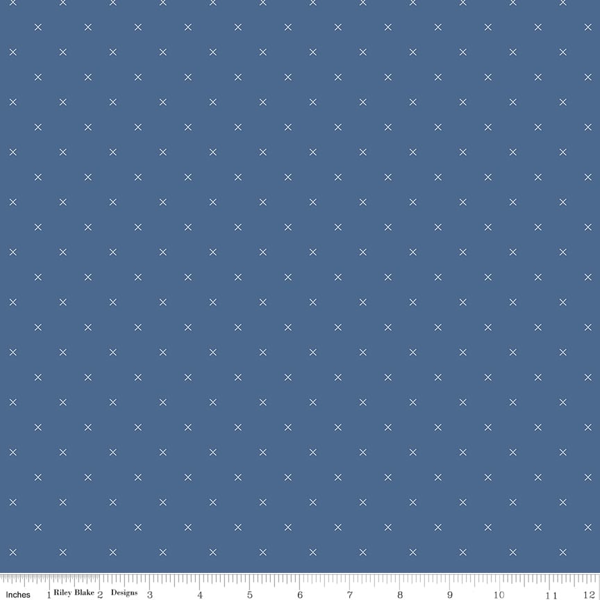 Bee Cross Stitch In Color Denim