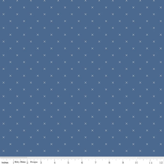Bee Cross Stitch In Color Denim
