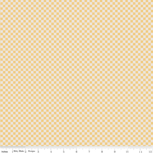 Check Please! 1/4" Check on Ivory Honey