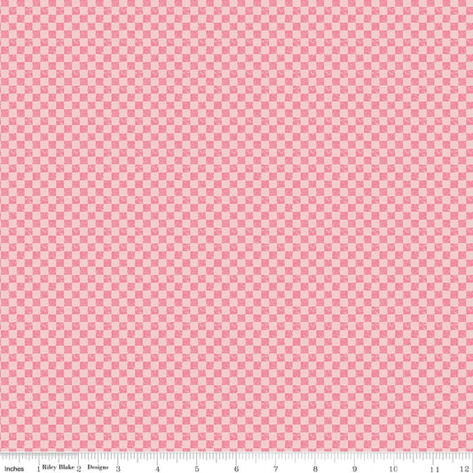 Check Please! 1/4" Tone-on-Tone Check Sugar Pink