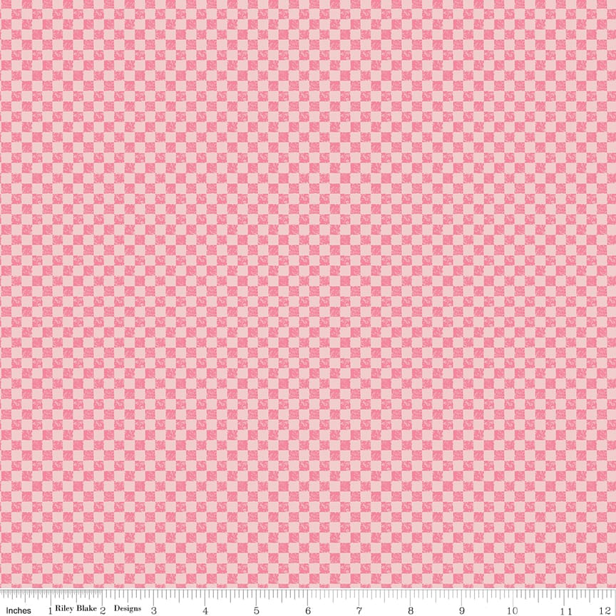 Check Please! 1/4" Tone-on-Tone Check Sugar Pink
