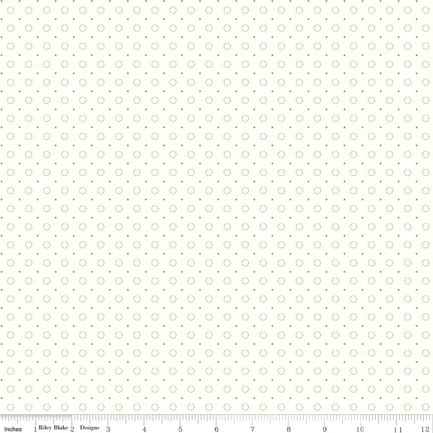 Bee Backgrounds Stitched Circle Green