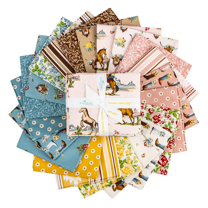 Cowgirl Fat Quarter Bundle, 21 Pcs.