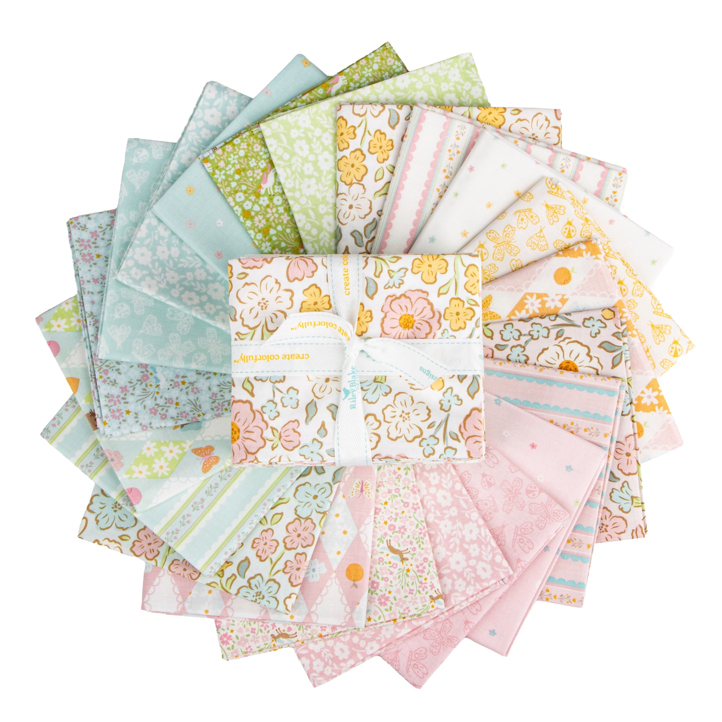Little Posies fanned out fat quarter bundle