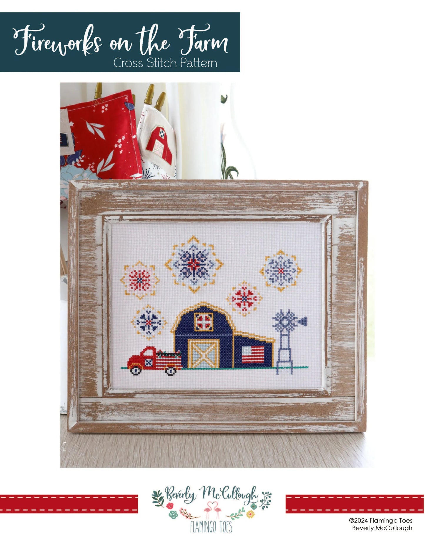 Fireworks on the Farm Cross Stitch Paper Pattern