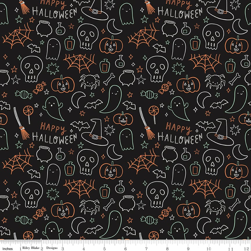Frank and Friends Halloween Icons Black