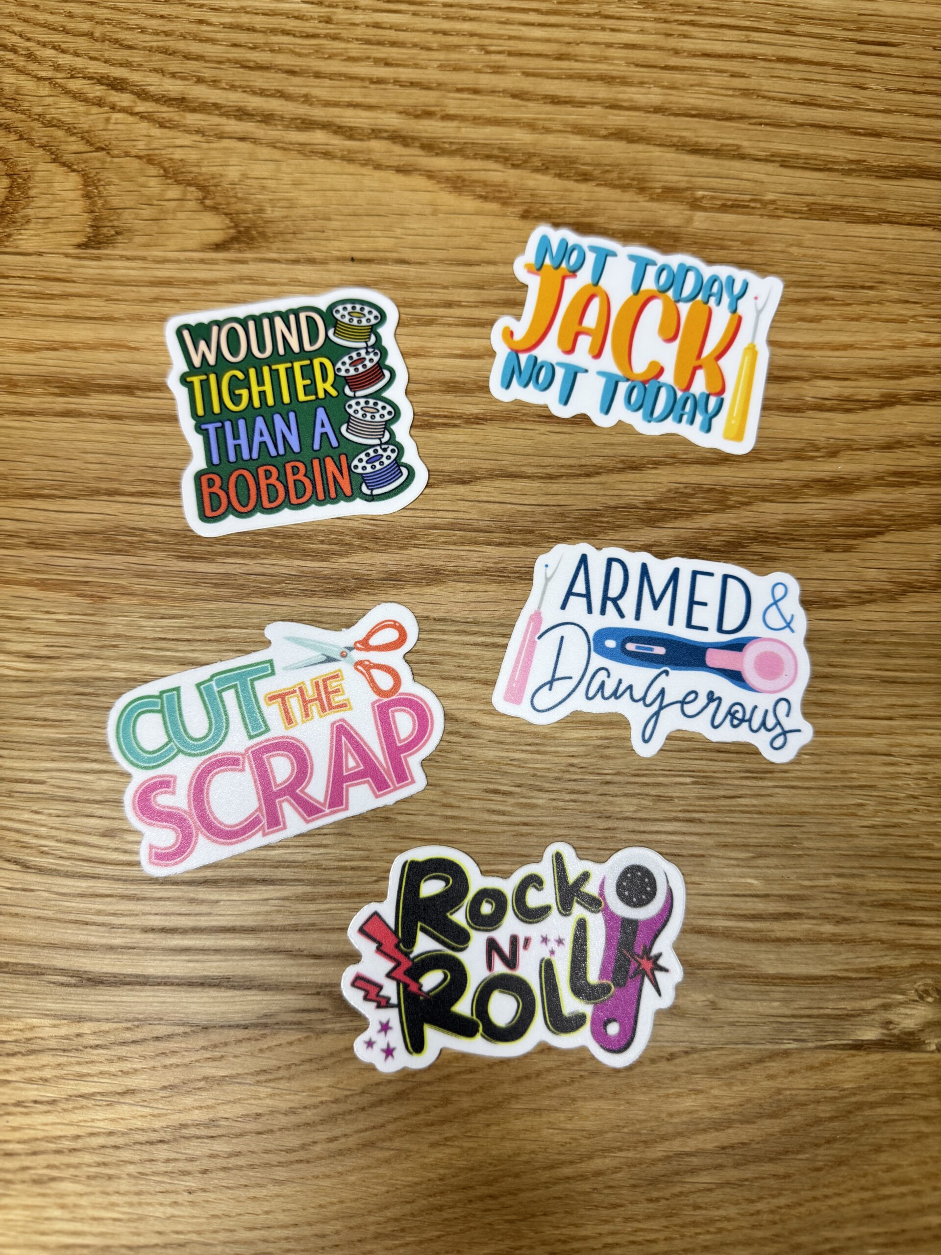 My Bestie Quilt Co. Curated Vinyl Sticker Variety Pack – Set of 5