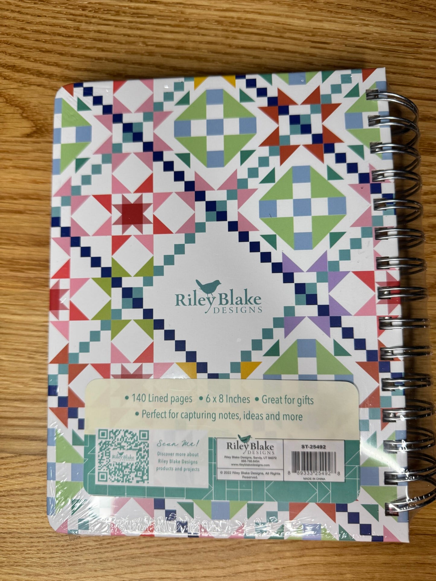Riley Blake Designs Spiral Notebook – 6" x 8" (140 Pages)