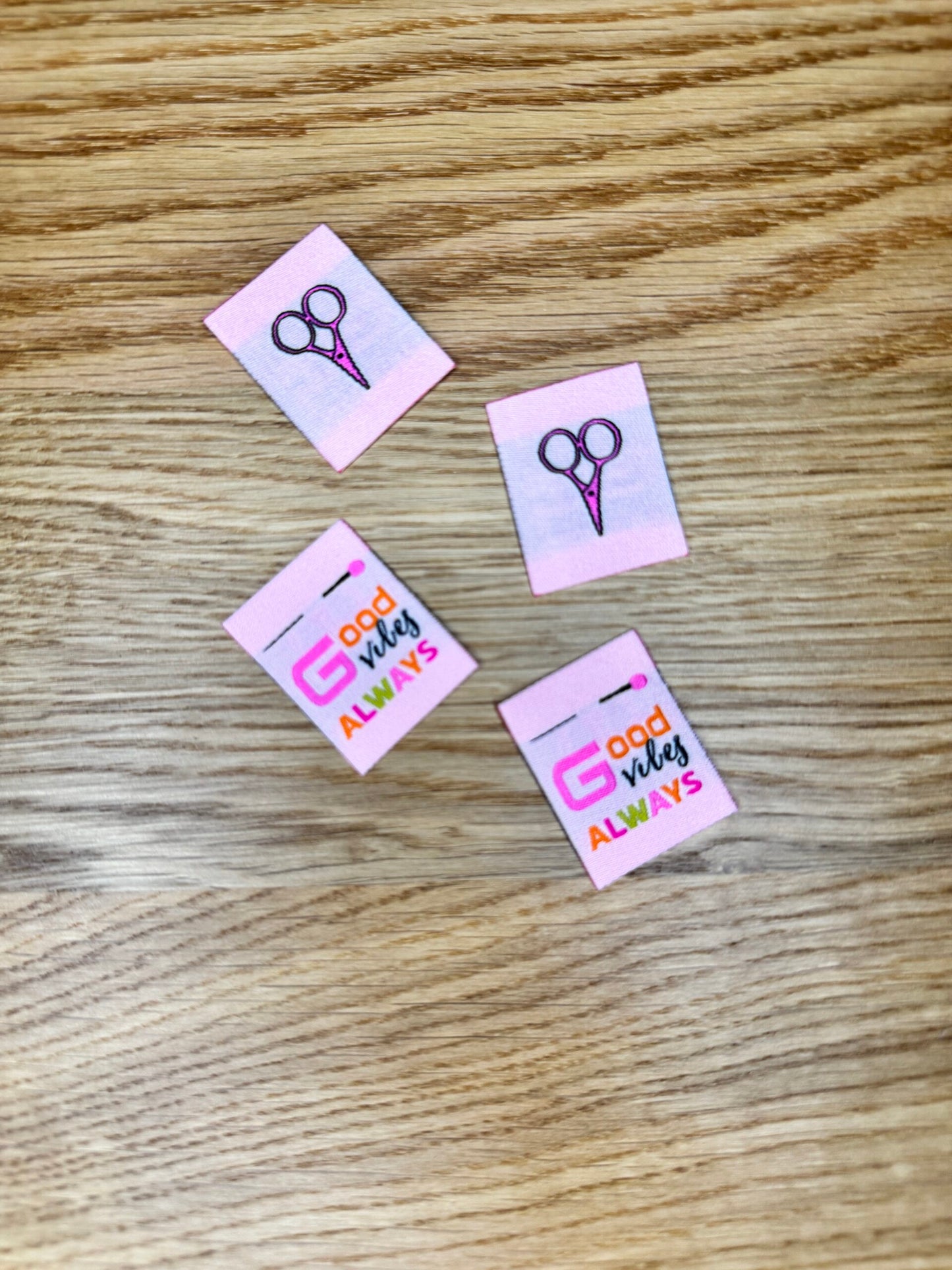 Minki Kim Good Vibes Woven Labels – Set of 8 (Double-Sided)