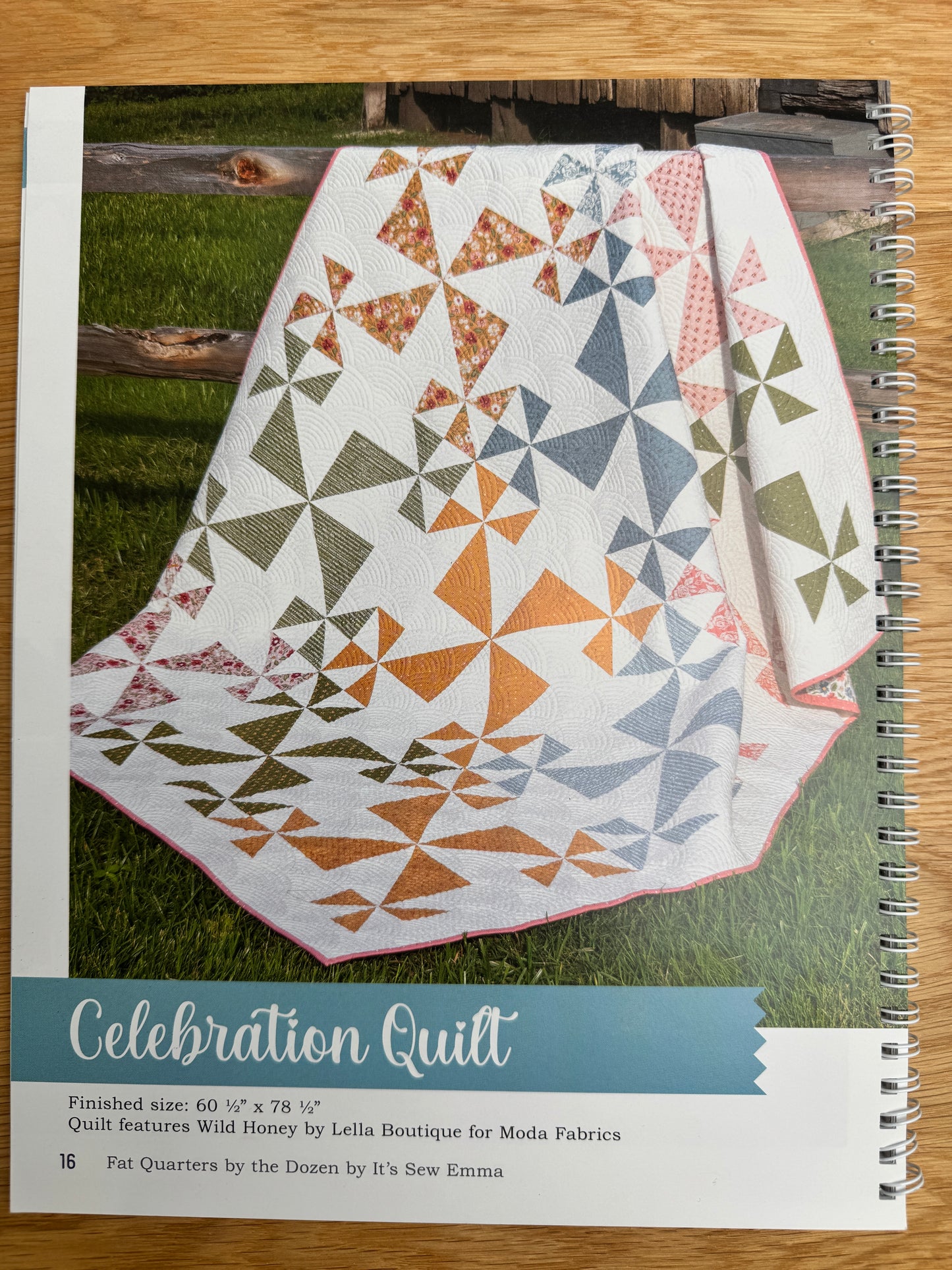 Fat quarters by the dozen quilt pattern book Celebration Quilt