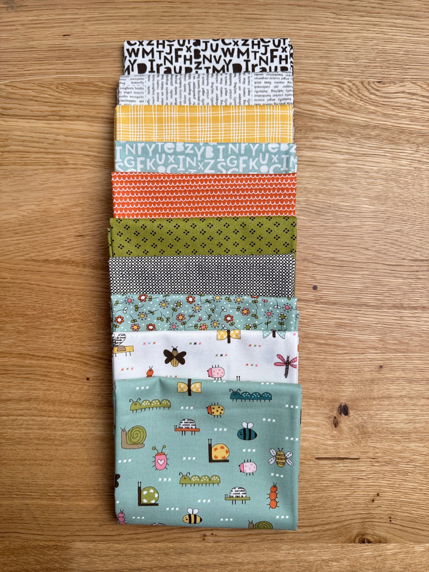 Bug Collector Sky petite fat quarter bundle, 10 fat quarters by Sweetwater for Moda Fabrics