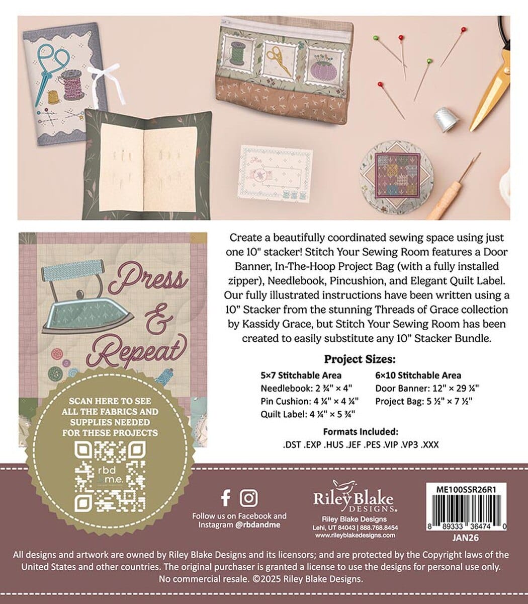 Stitch Your Sewing Room - Machine Embroidery USB