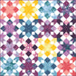 Finished Star Struck quilt featuring large star blocks arranged in a modern patchwork layout with coordinated fabrics.
