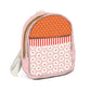 Backpack made from the Cotton Nook backpack panel in pink by Minki Kim