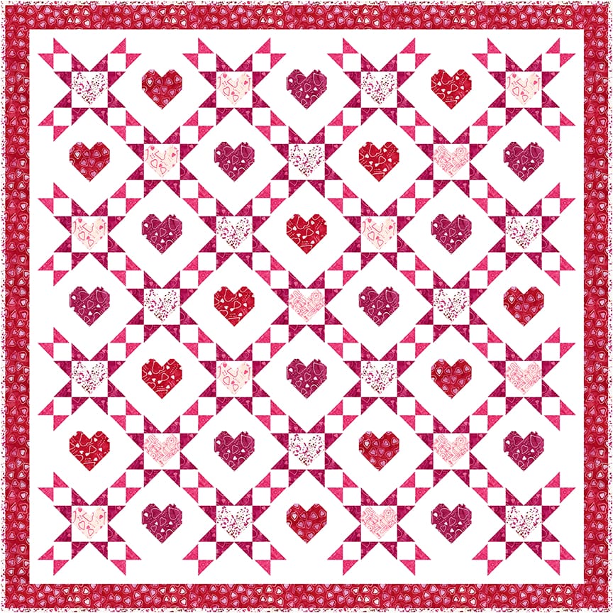 Pastry Shop Quilts Candy Hearts Quilt Pattern