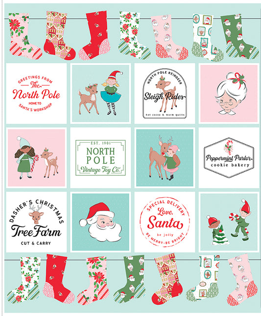 Claus & Co fabric panel by Melissa Mortenson