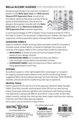 Bella Accent Sleeves FPP Expansion Pack – Companion Pattern to the Bella Quilt Coat