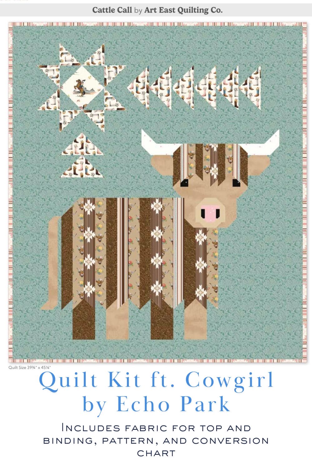 Cattle Call Quilt Kit – Cowgirl Fabric Collection by Echo Park