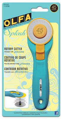 Olfa Splash Rotary Cutter – Aqua (45mm)