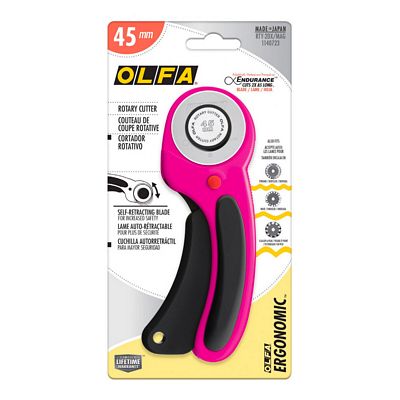 Olfa 45mm Ergonomic Rotary Cutter – Magenta
