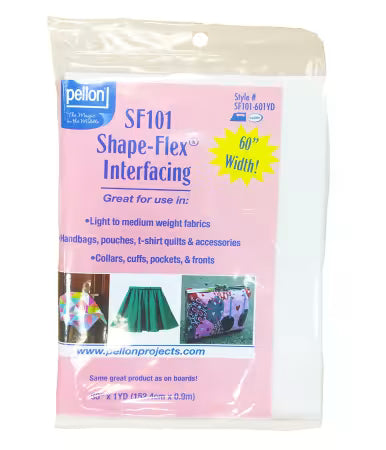 Pellon SF101 Shape-Flex Fusible Interfacing – White 60" x 1 Yard