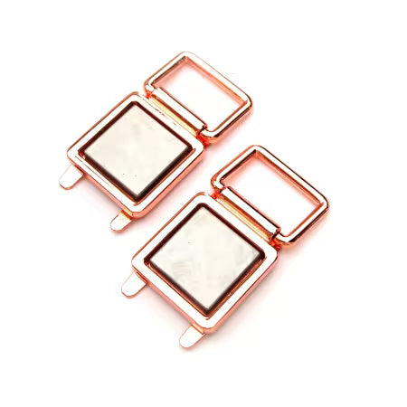 Sallie Tomato Fabric Covered Strap Connector Rose Gold