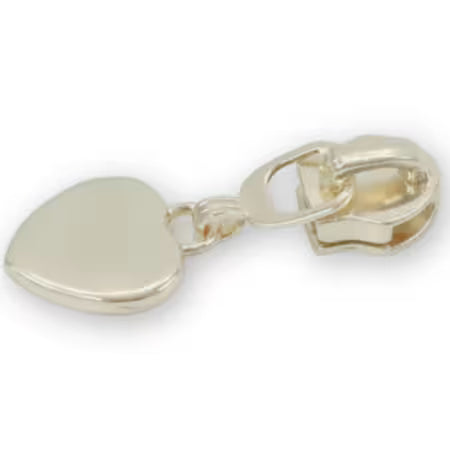Sallie Tomato Heart Zipper Pulls Gold