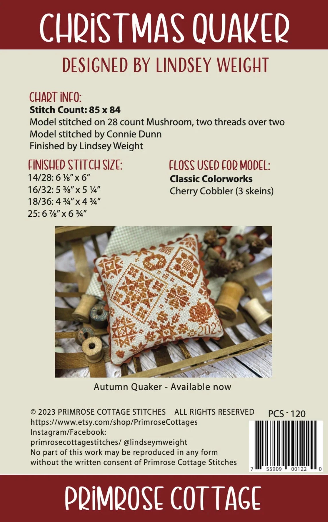 Christmas Quaker Cross Stitch Pattern