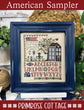 American Sampler Cross Stitch Pattern