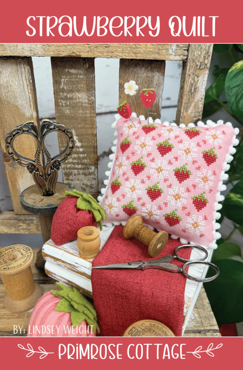 Strawberry Quilt Cross Stitch Pattern