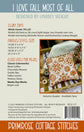 I Love Fall Most of All Cross Stitch Pattern