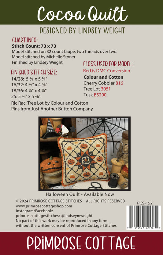 Cocoa Quilt Cross Stitch Pattern