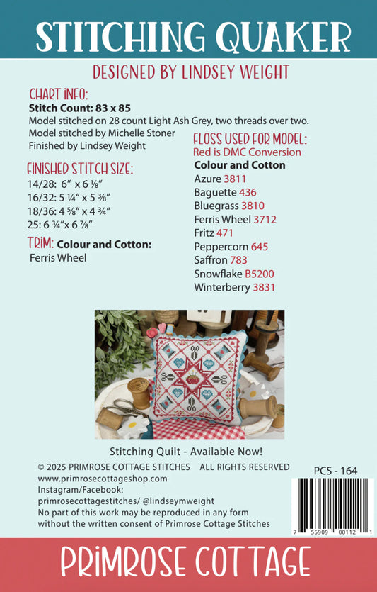 Stitching Quaker Cross Stitch Pattern