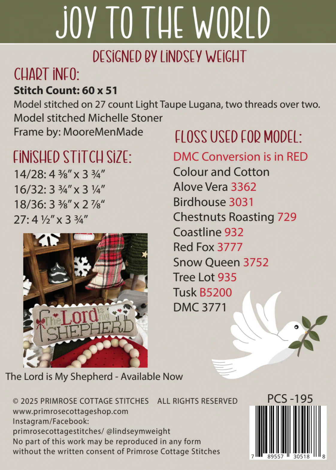 Joy to the World Cross Stitch Pattern